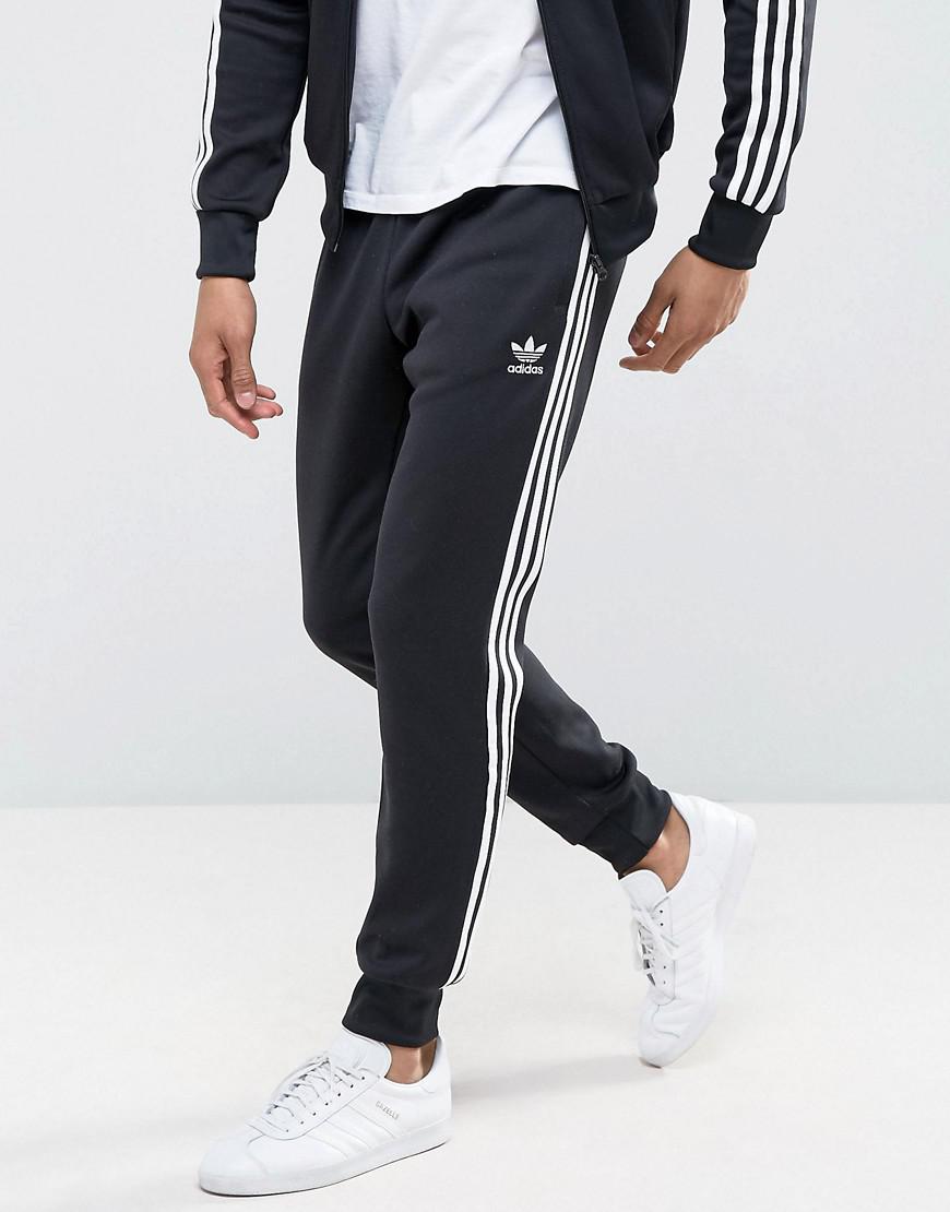 adidas Originals Cotton Superstar Cuffed Track Pants Aj6960 in Black for  Men | Lyst