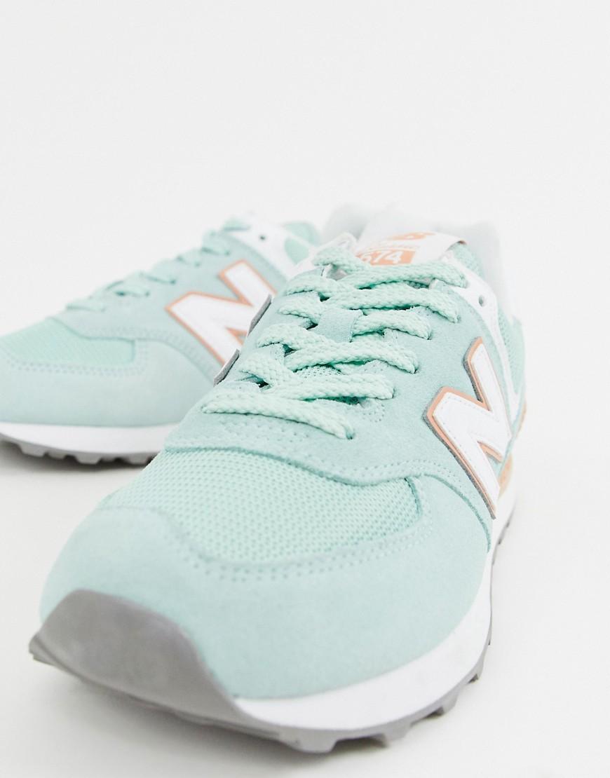 New Balance 574 V2 Pastel Mint Sneakers in Green | Lyst UK