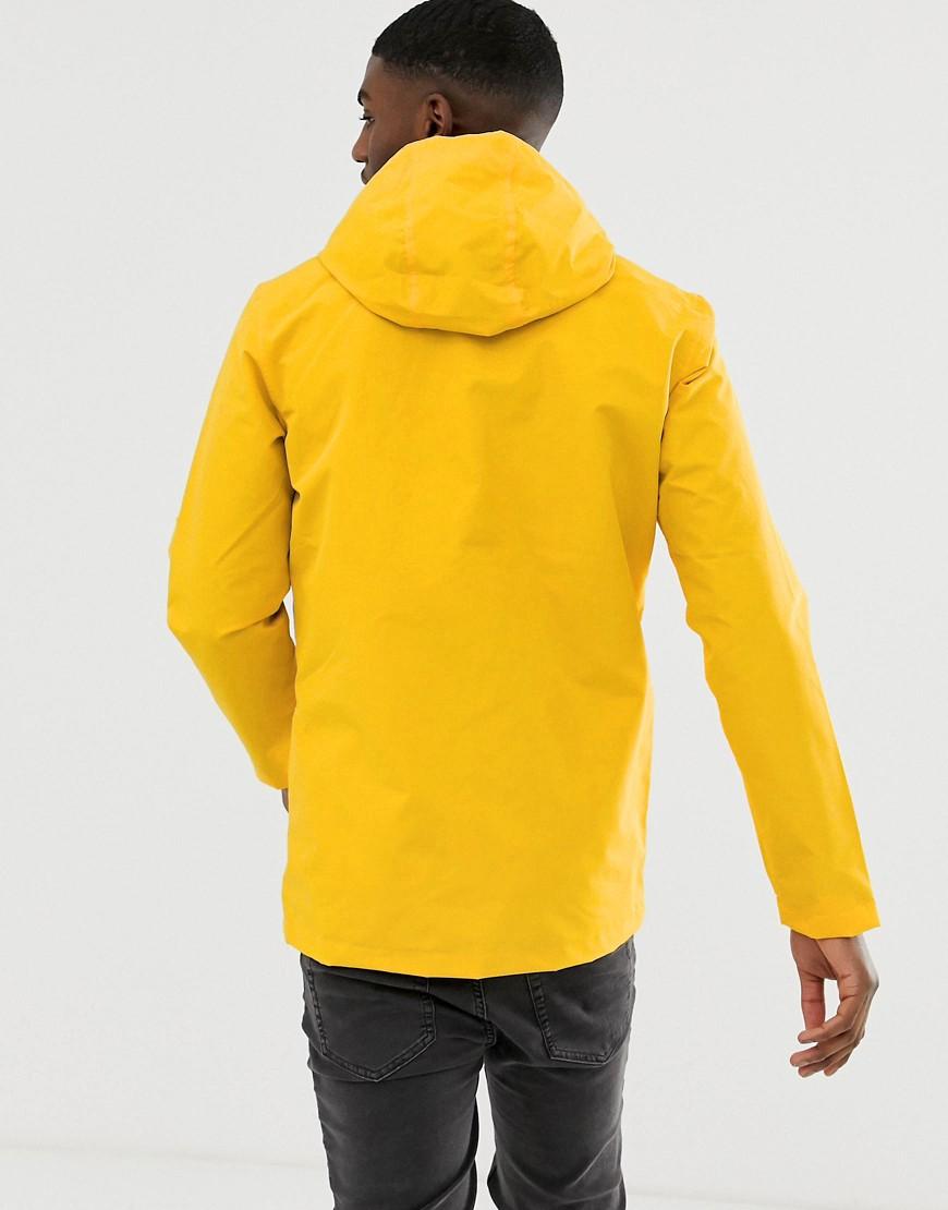 Jack & Jones Core Hooded Rain Jacket in Yellow for Men | Lyst