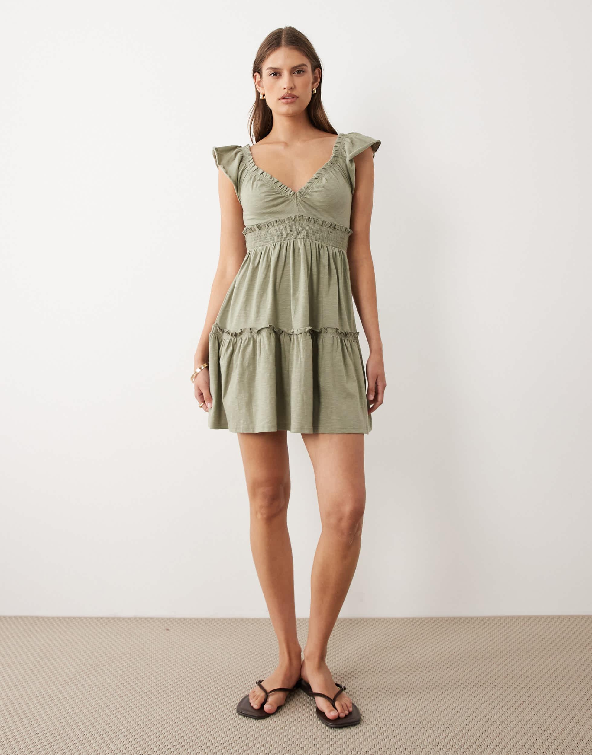 gold mini dress for women Nylah Drop Waist Sequin Mini Dress