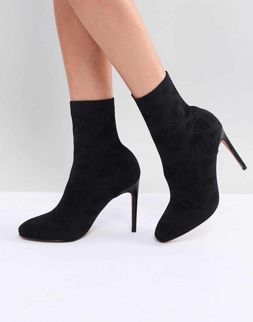 ASOS Denim Asos Elyssa Knitted Sock Boots in Black Lyst