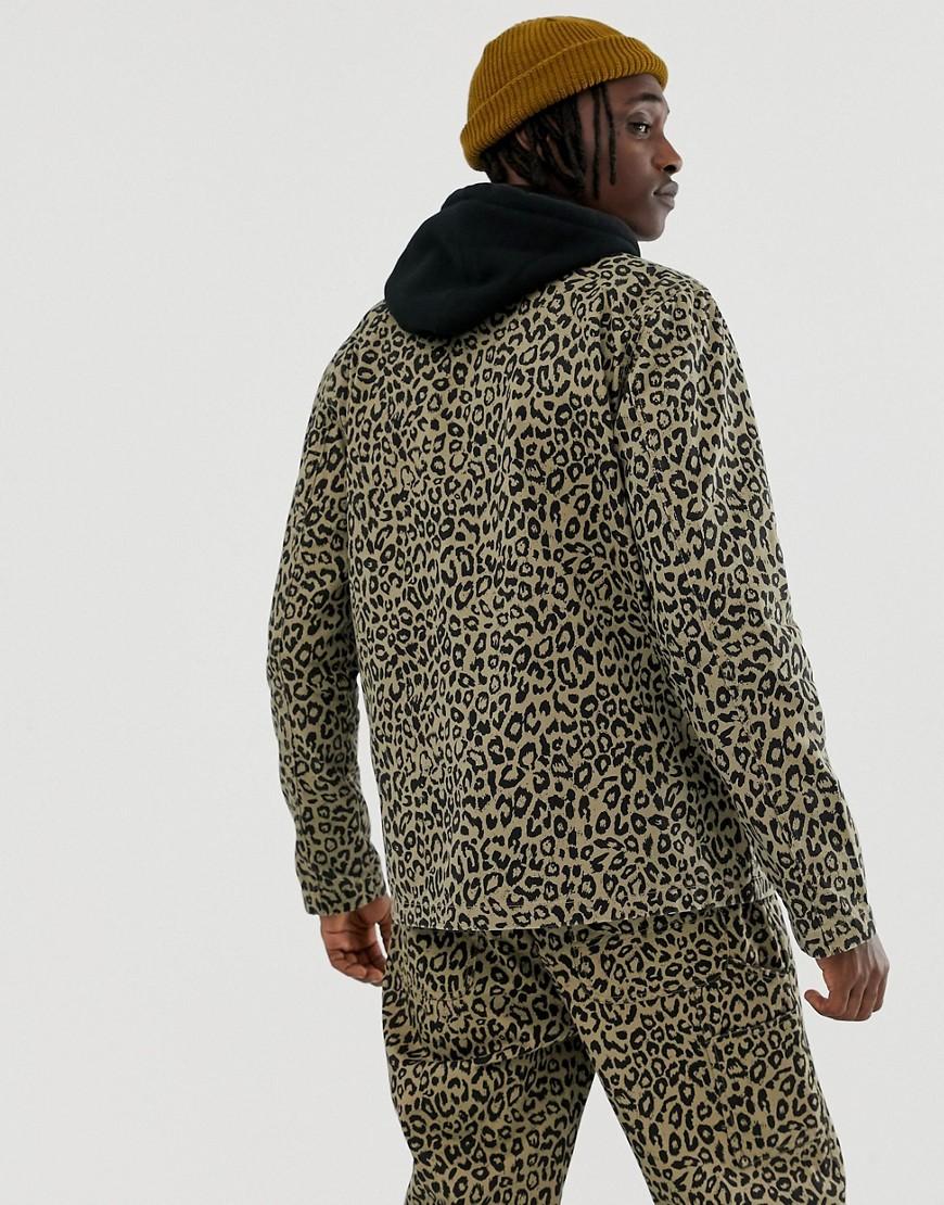obey leopard jacket