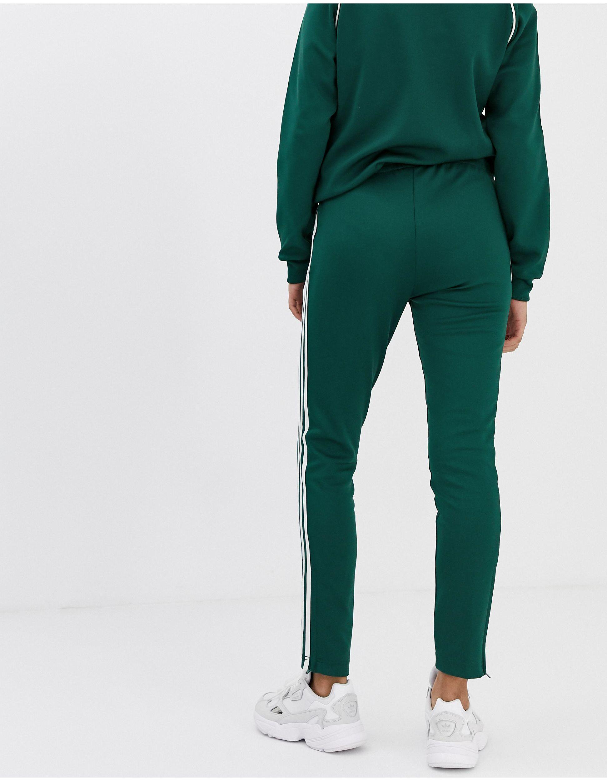 adidas originals adicolor three stripe cigarette pant in black