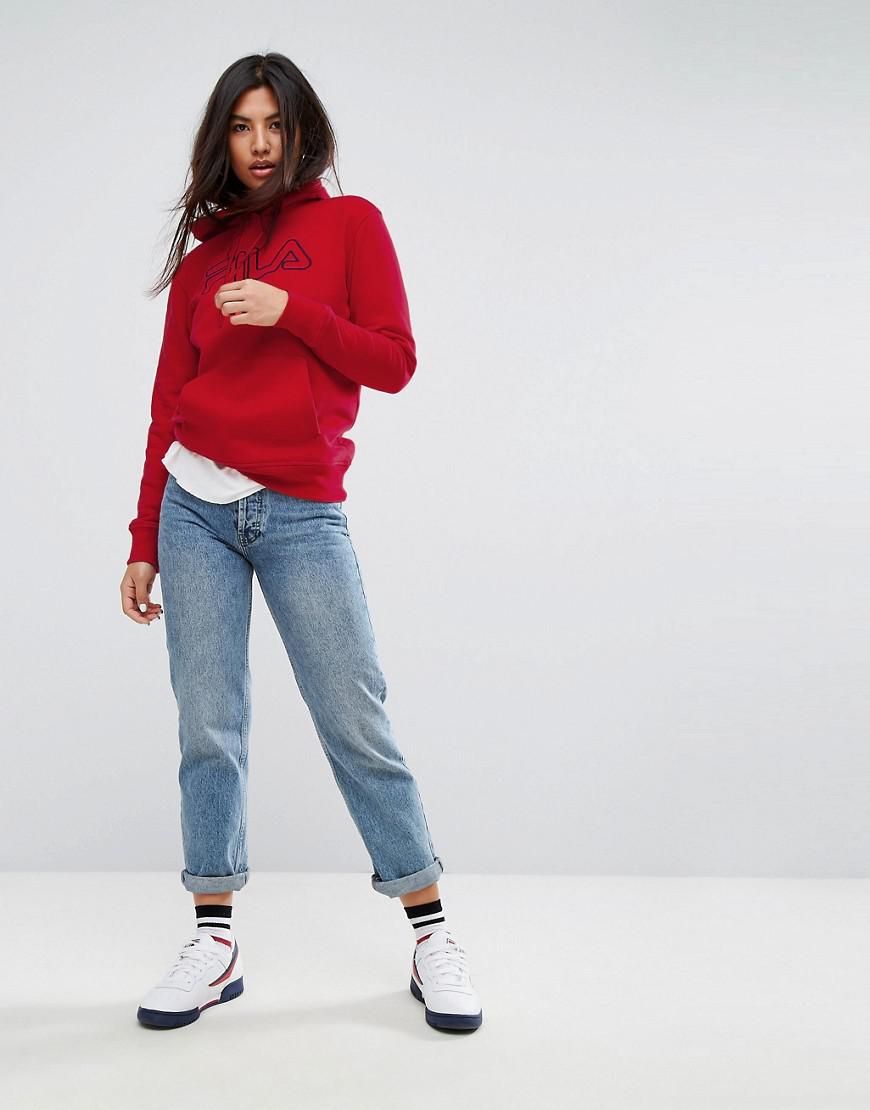 fila oversized boyfriend hoodie with front logo
