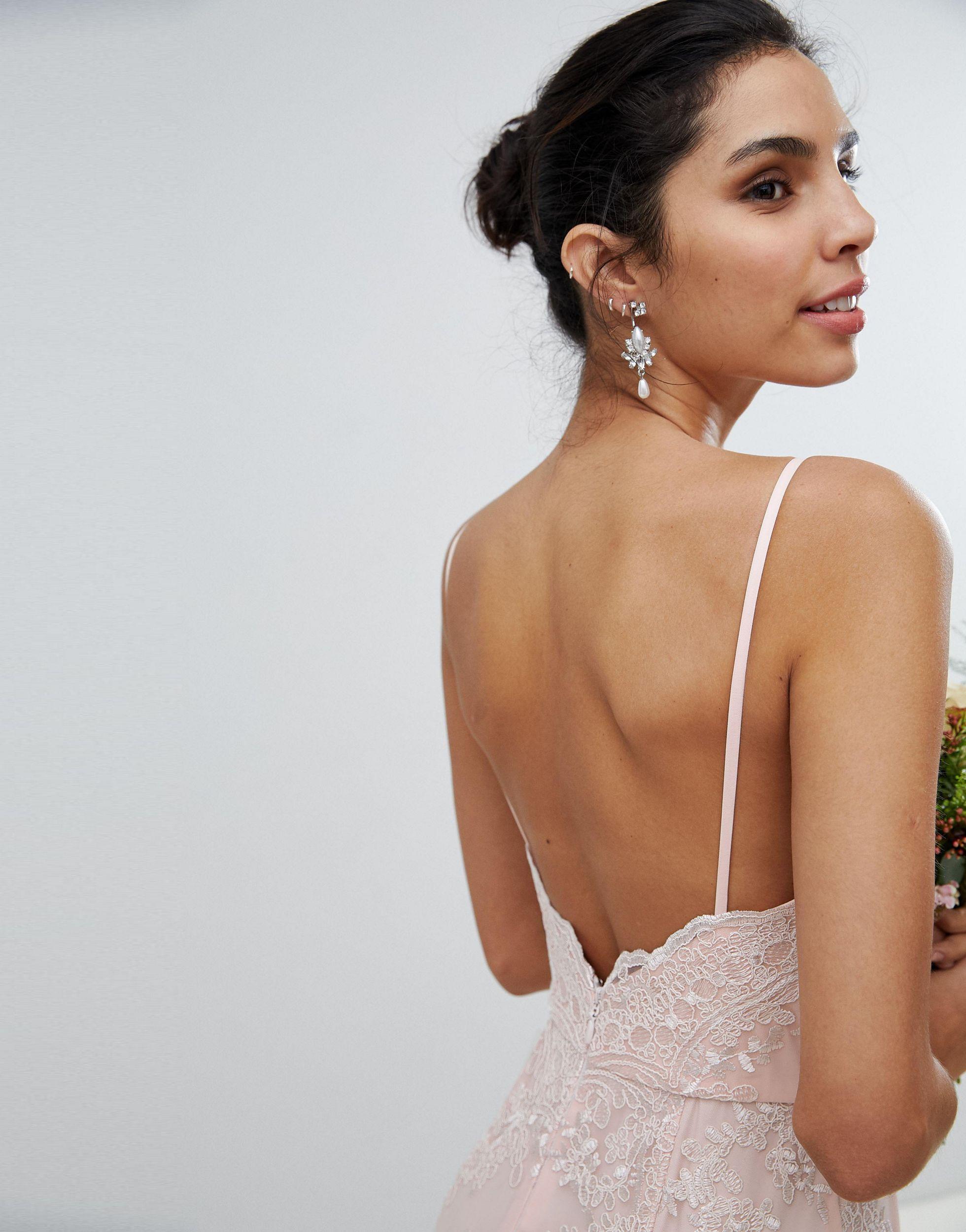 chi chi london bridal premium lace maxi dress with fishtail in white