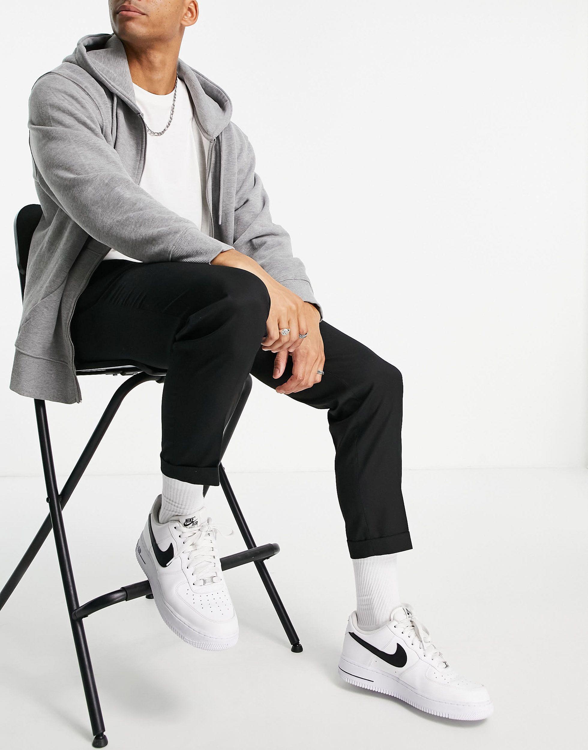 TOPMAN Smart Tapered Pants With Turn Up 