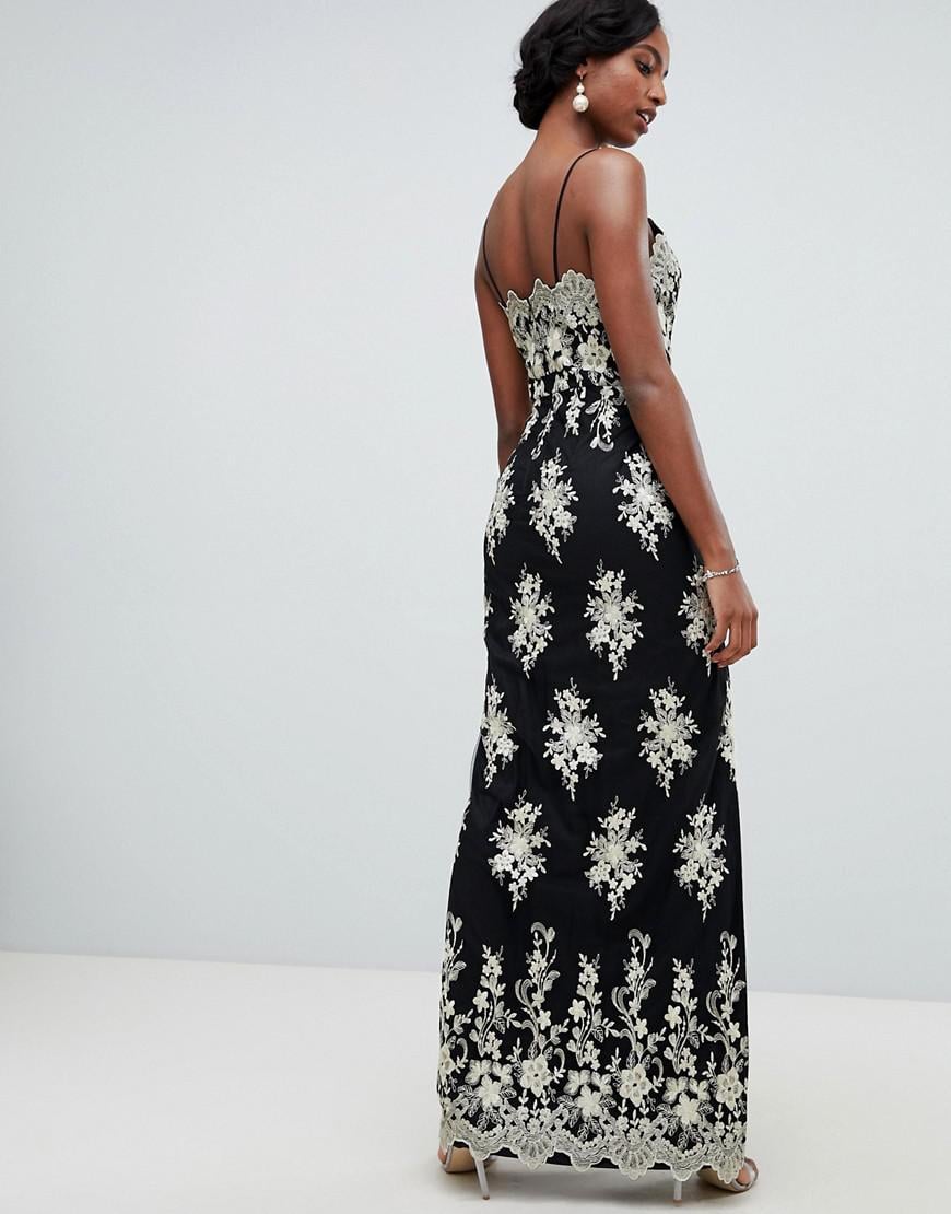 Chi Chi London Scallop Plunge Maxi Prom Dress 2024 www.gemologytidbits