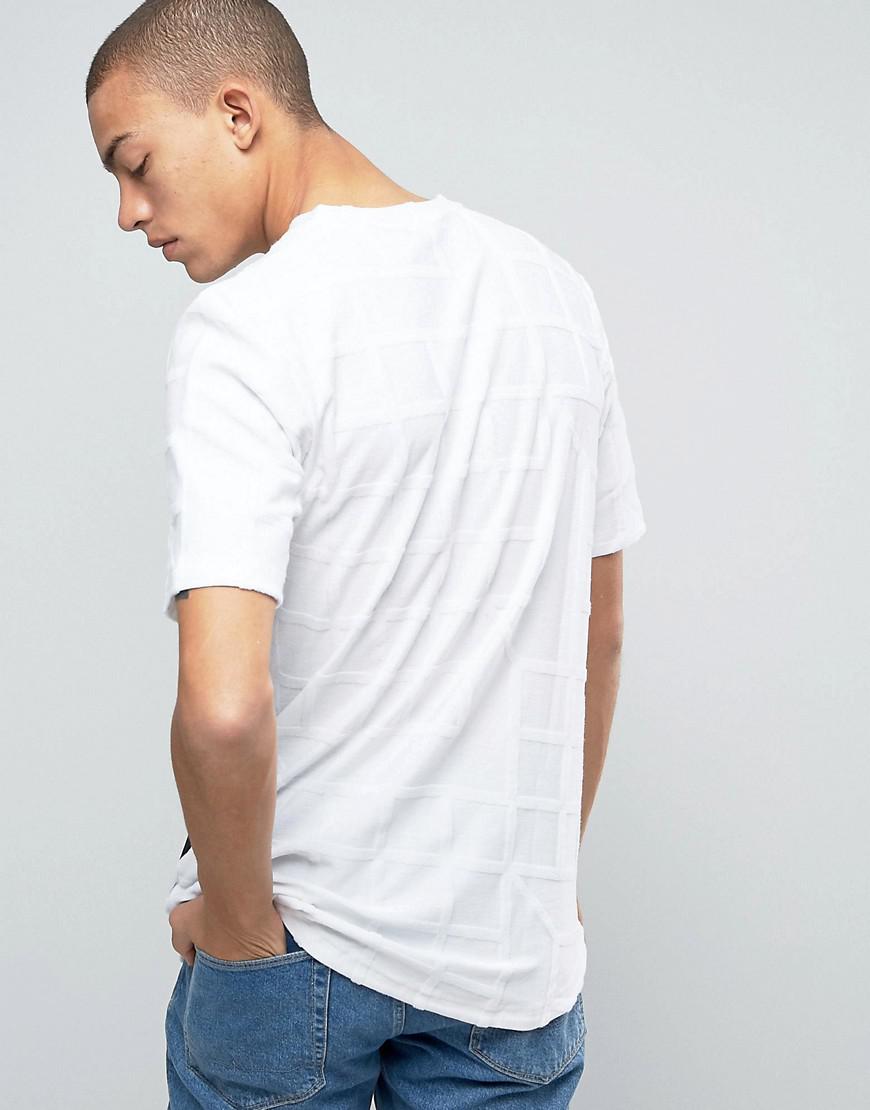 adidas Originals T-shirt With Curved Hem B47250 in White for Men | Lyst