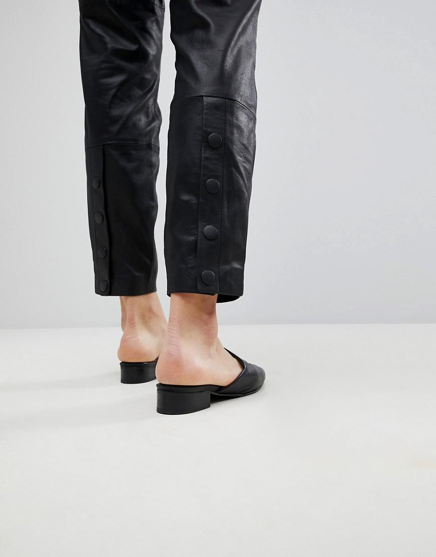 SELECTED Femme Leather Trousers in Black | Lyst