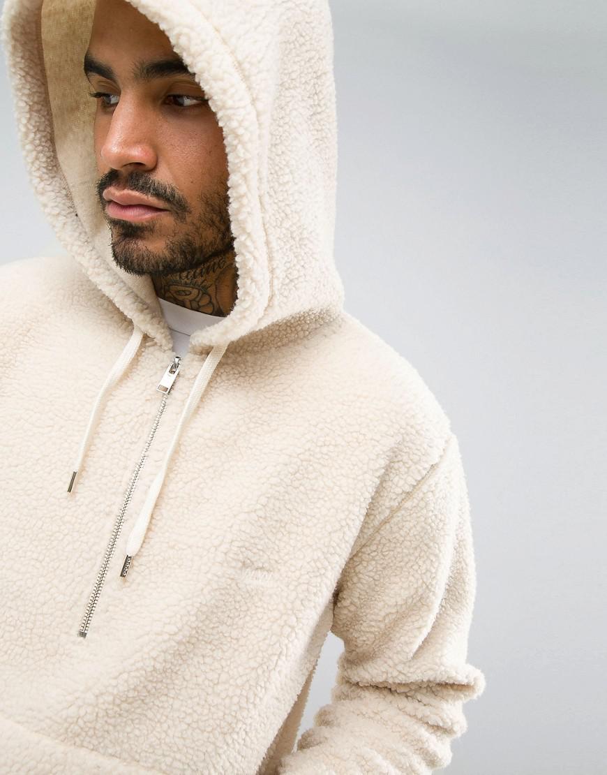 WOOD WOOD Moorgate Sherpa Fleece Hoodie in White for Men - Lyst