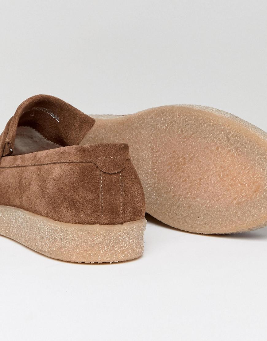 ASOS Asos Loafers In Tan Suede With Gum 