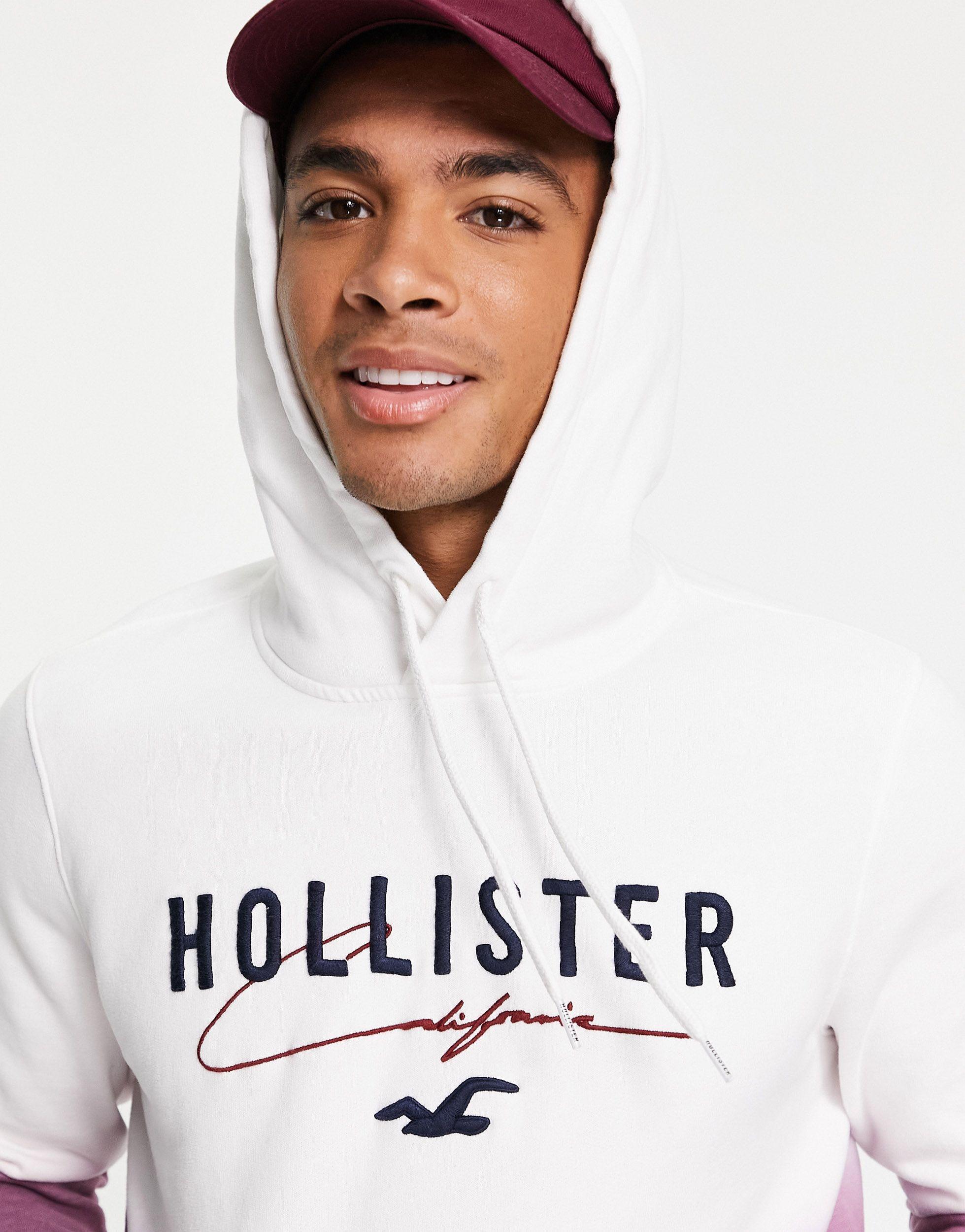 Hollister Tech Logo Ombre Print Hoodie for Men | Lyst