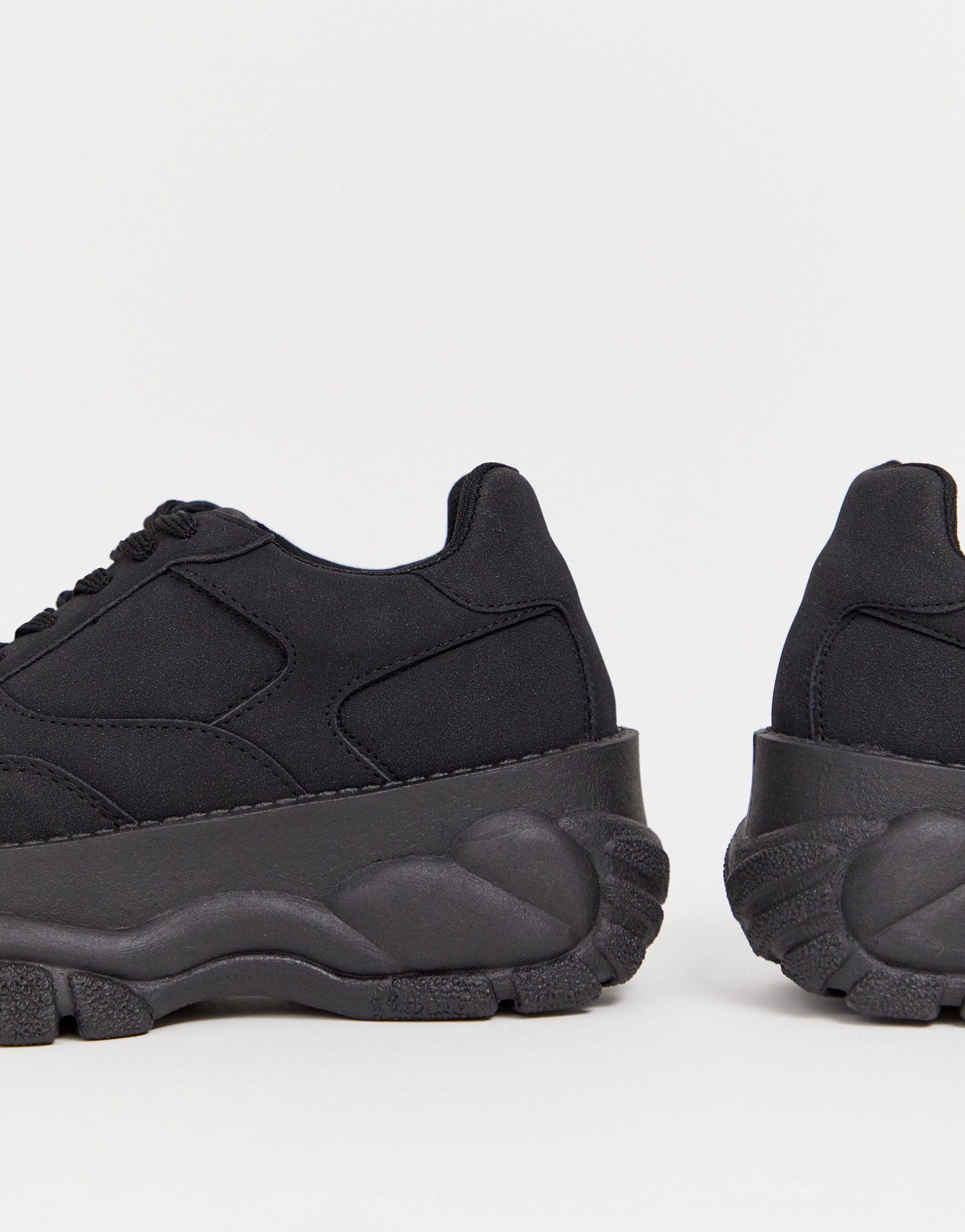 asos black chunky trainers