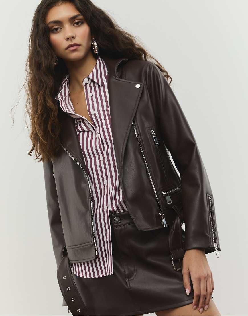 Faux Leather Jacket Stradivarius Jacket Price Stradivarius Leather