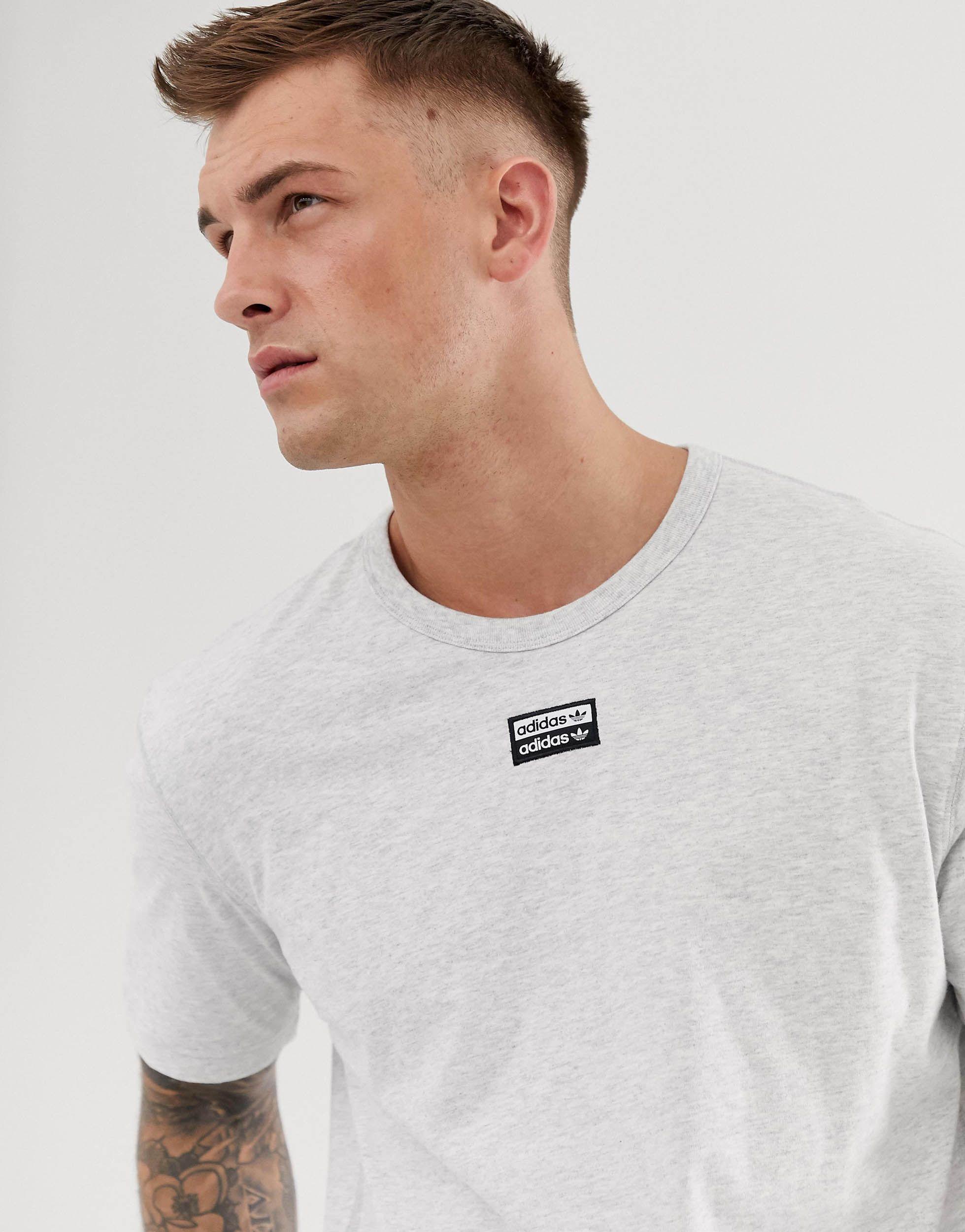 Glans Koor deuropening adidas Originals Ryv T-shirt With Central Logo in Gray for Men | Lyst