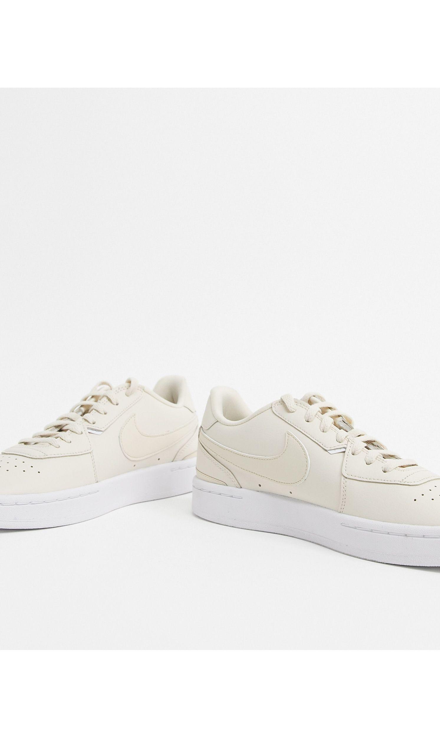 Nike Court Blanc Cream Court Sneakers in Natural | Lyst