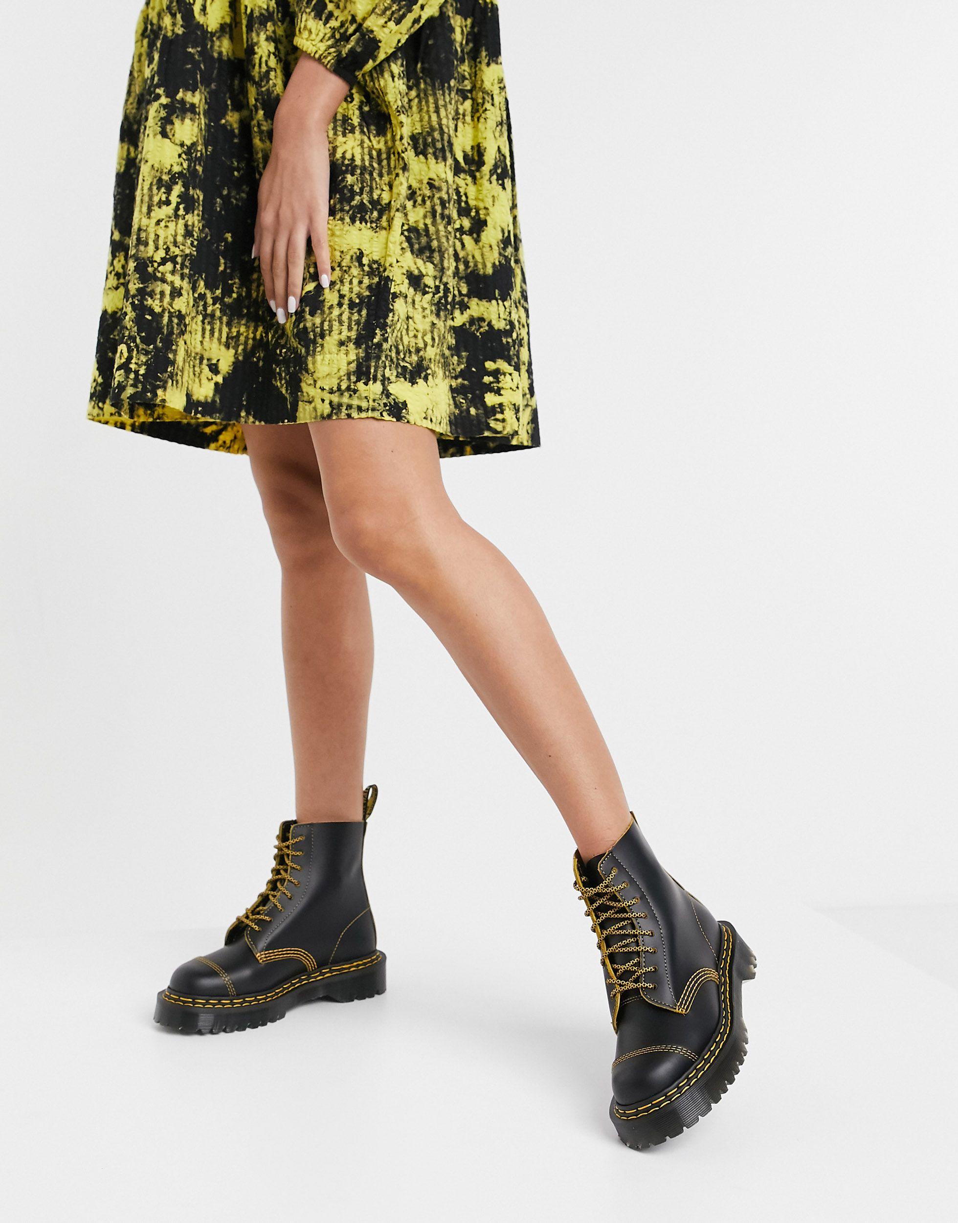 Dr. Martens Leer 1460 - Pascal Bex - Laarzen Met Dubbel Stiksel in het  Zwart - Lyst