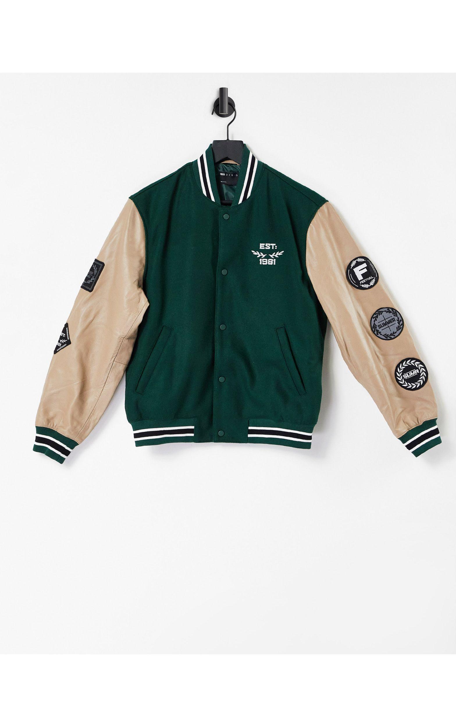 all leather varsity jacket