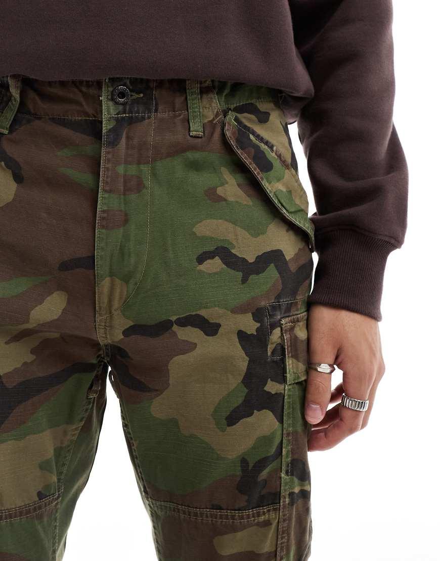 Polo Ralph Lauren Surplus Camo Print Slub Canvas Slim Fit Cargo