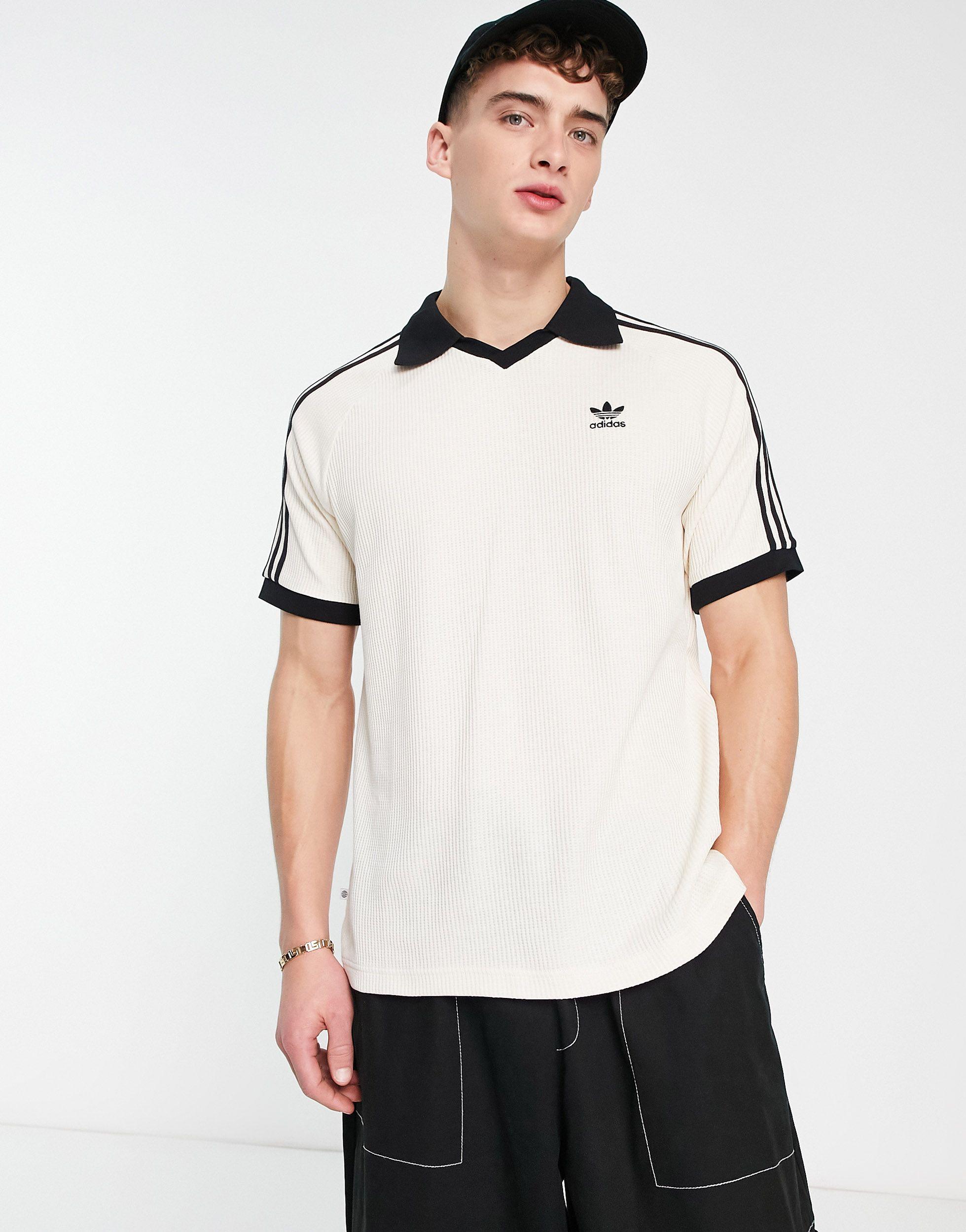 Lyst 3 | White Stripe in Originals for adidas Waffle Polo Men