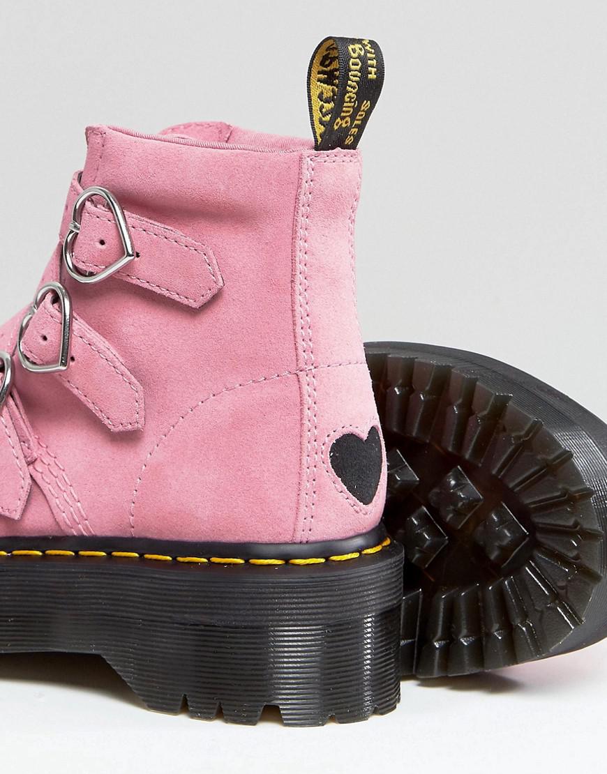 Dr. Martens Leather X Lazy Oaf Boots In Pink | Lyst