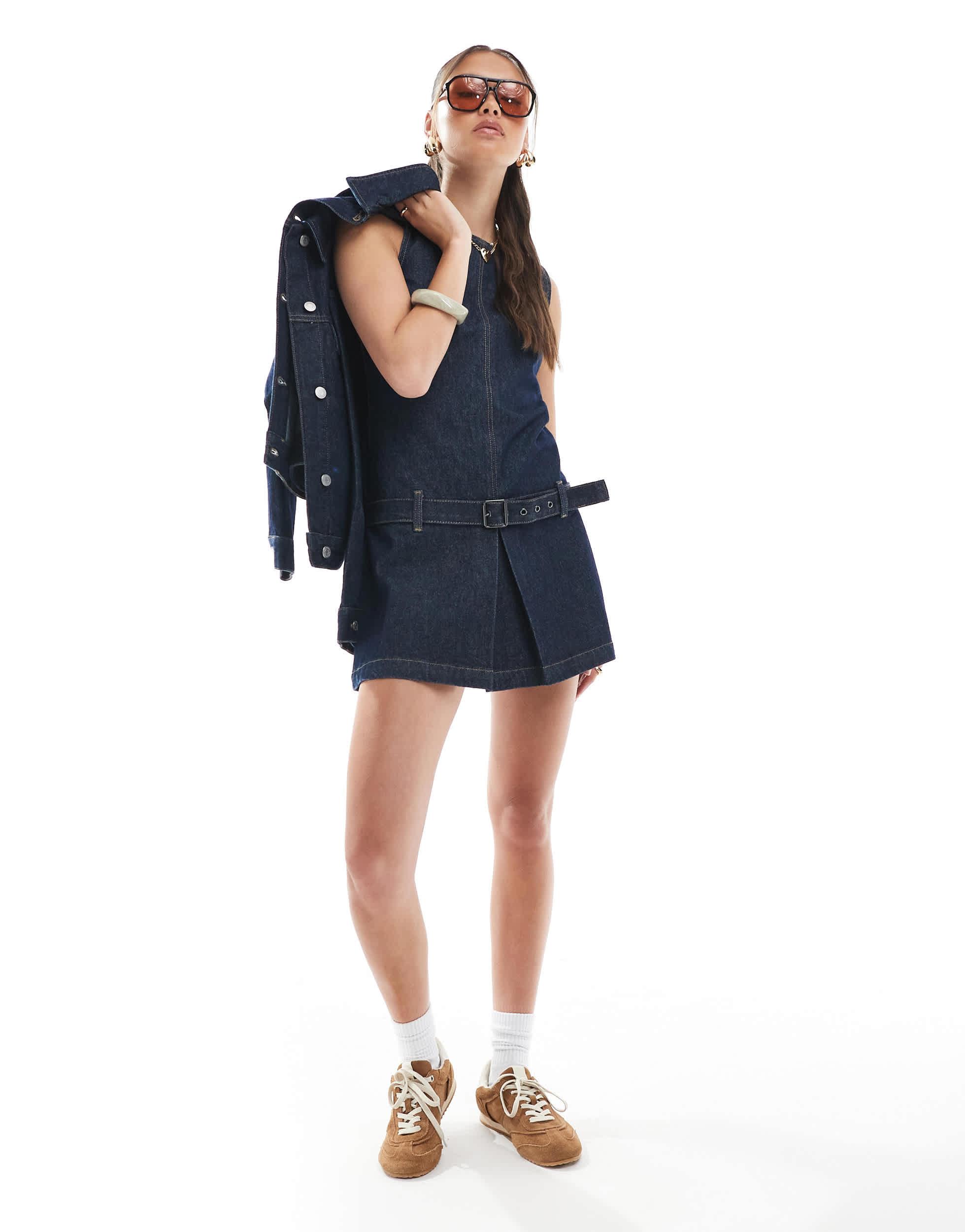 cotton on blue dress Navy Cotton-Linen Dress | Comfy, Flattering, and Shapely main image 0