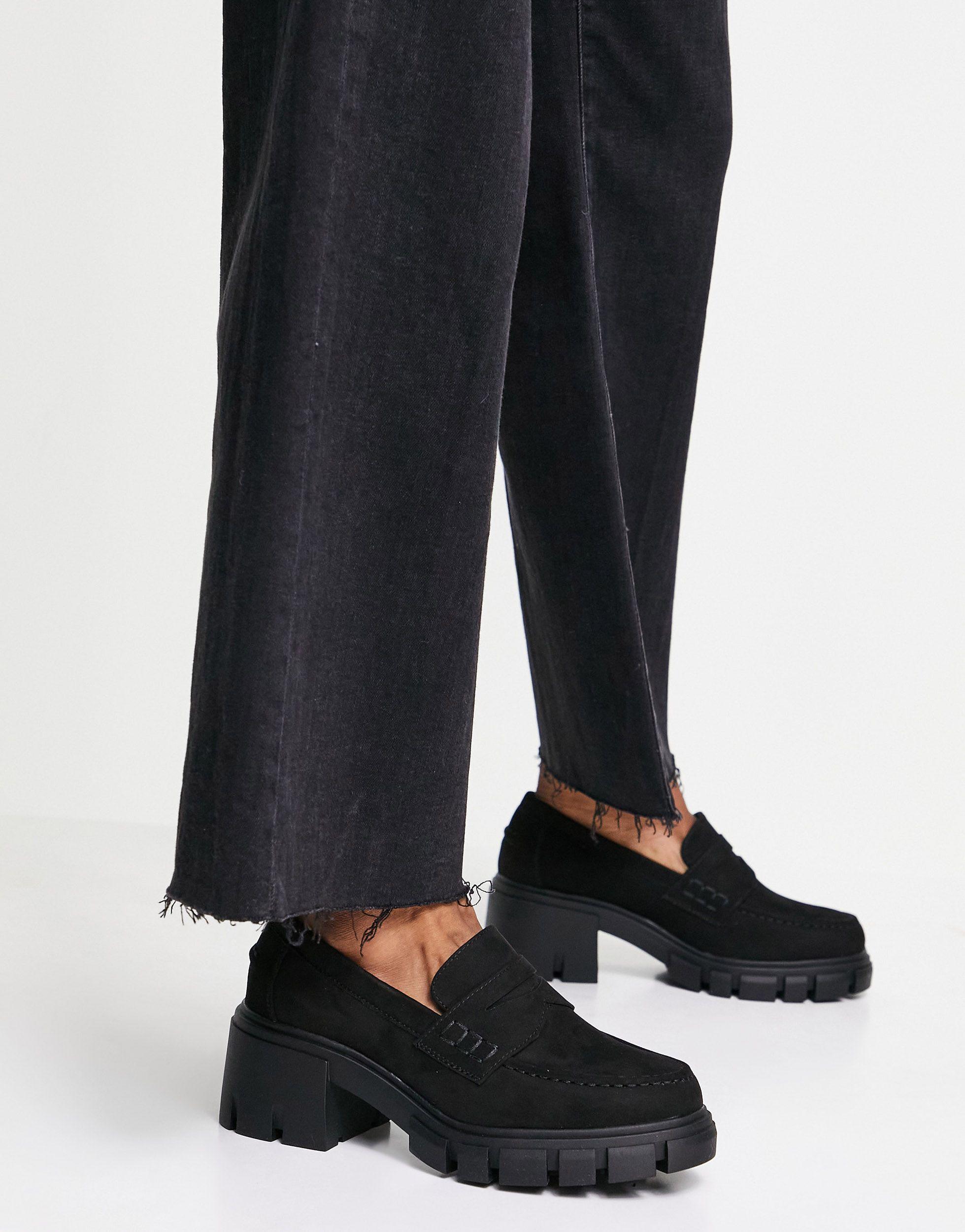 chunky suede loafers womens