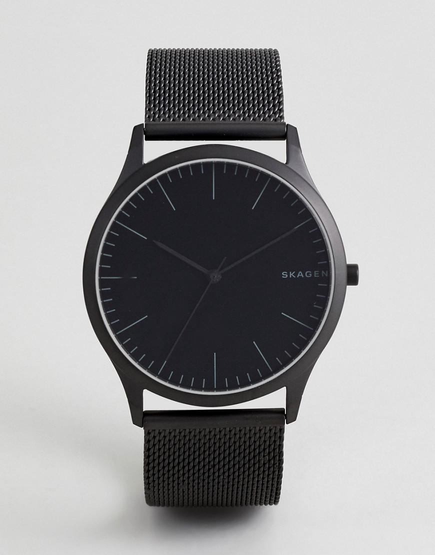 Skagen Leather Skw6422 Jorn Mesh Watch In Black for Men - Lyst