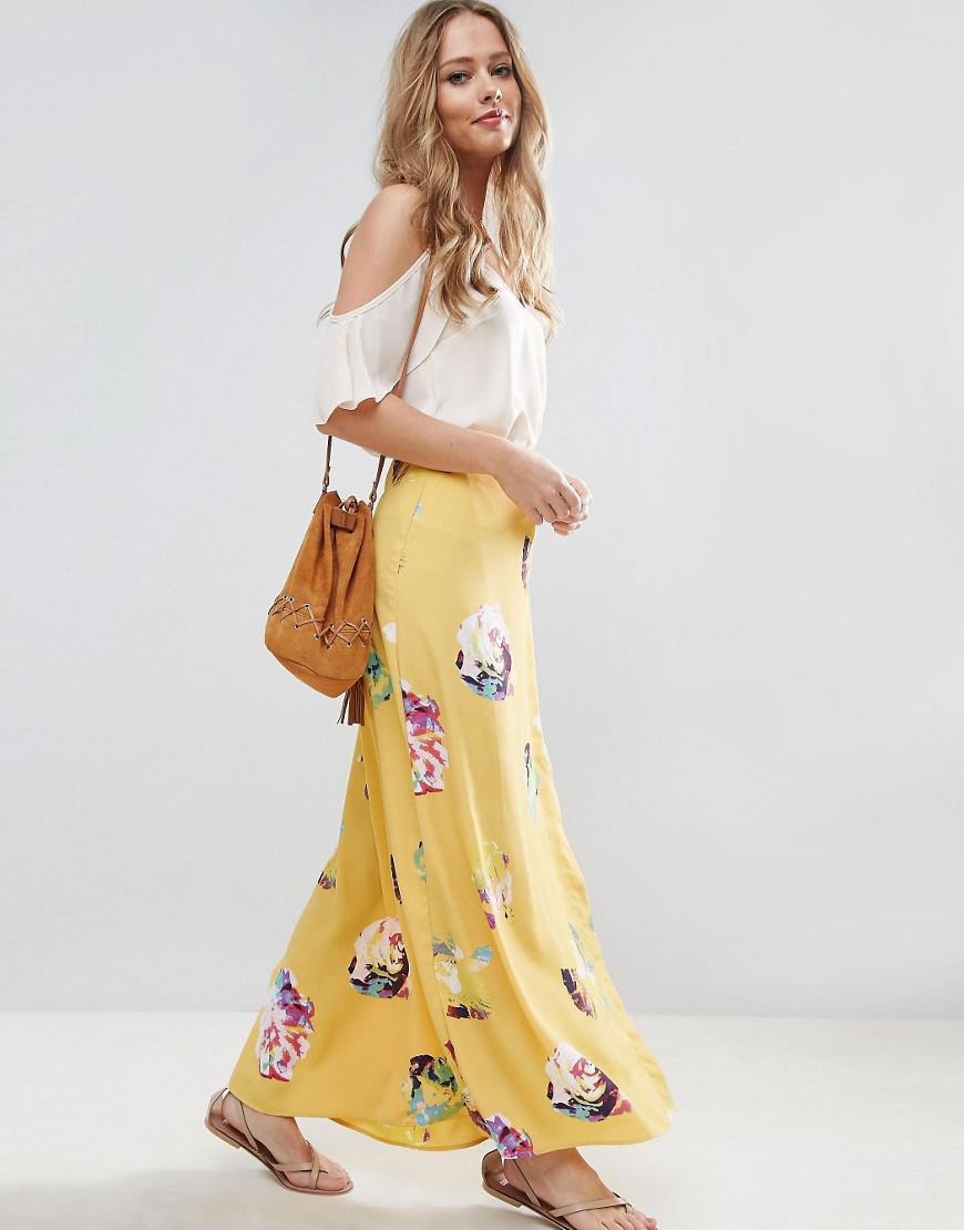 Yellow floral long skirt Clearance