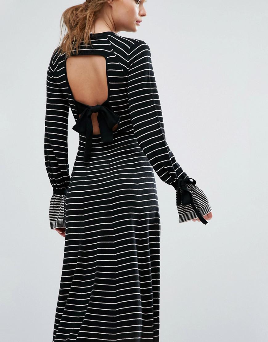 warehouse stripe maxi dress
