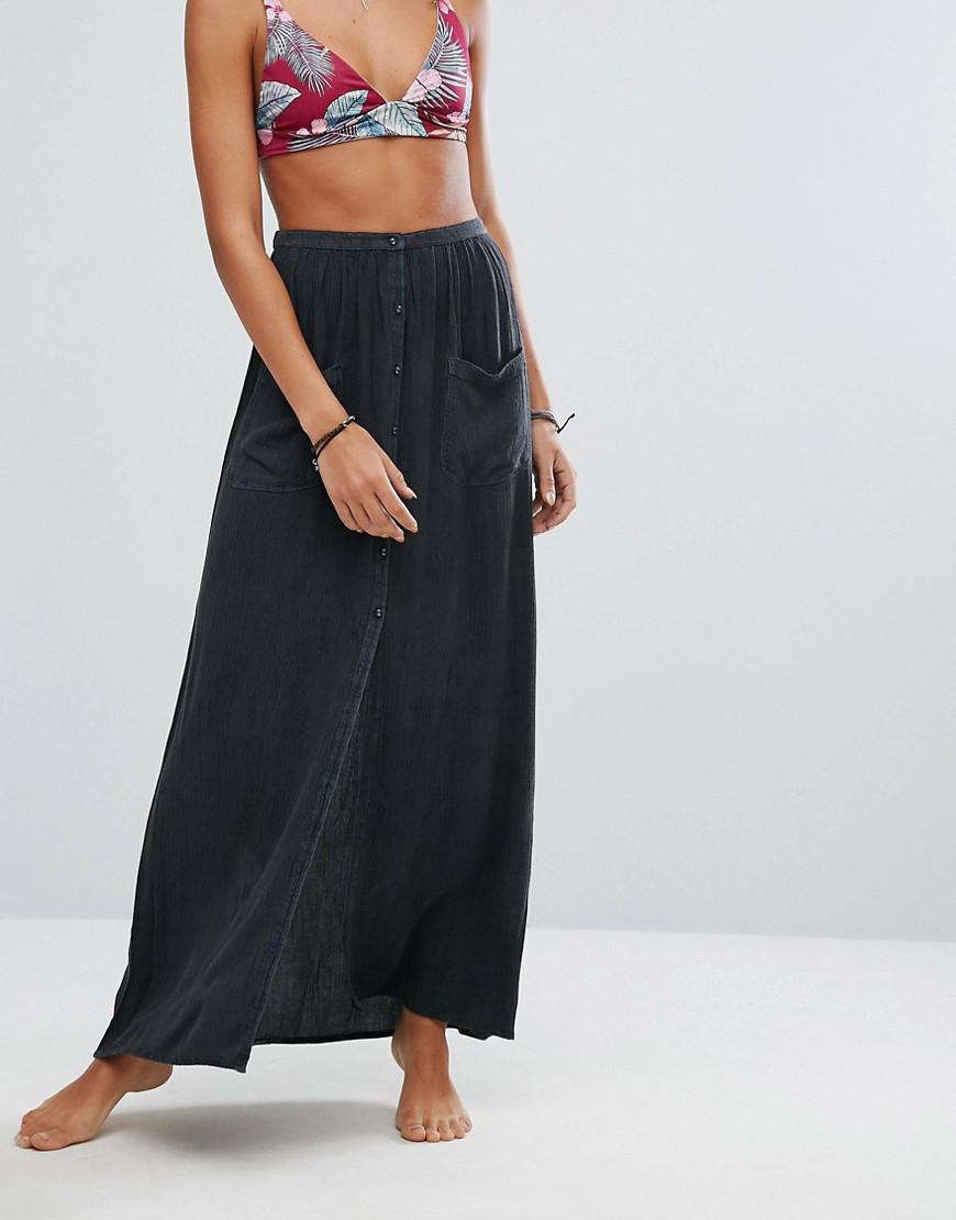 black maxi beach skirt