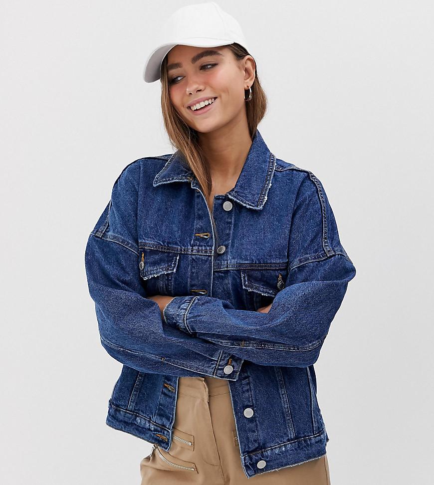 Bershka Oversized Denim Jacket in Blue - Lyst