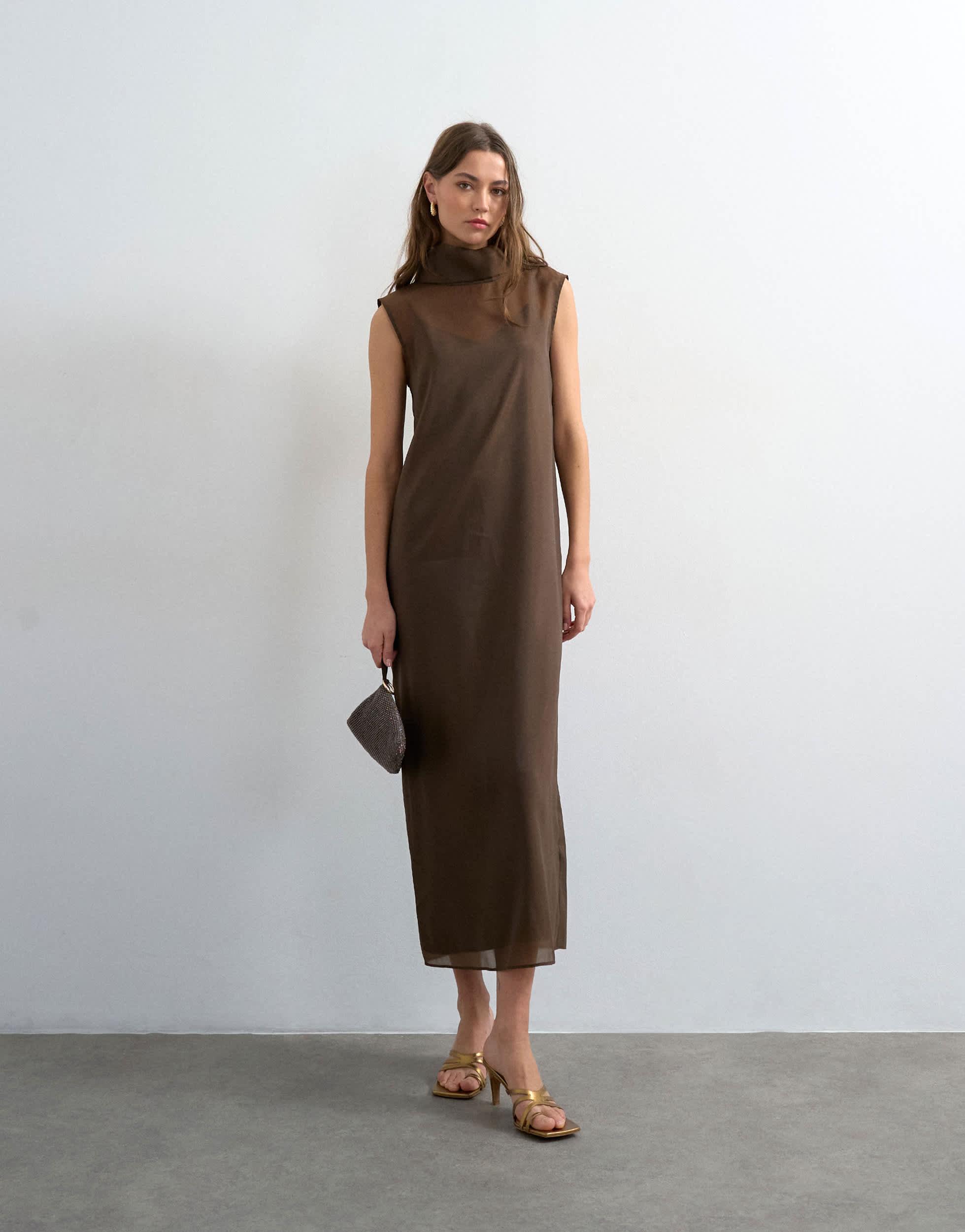 Robe D'été Noire Topshop - Taille S - Coton - Style Trapèze - Occasion Très Bon état