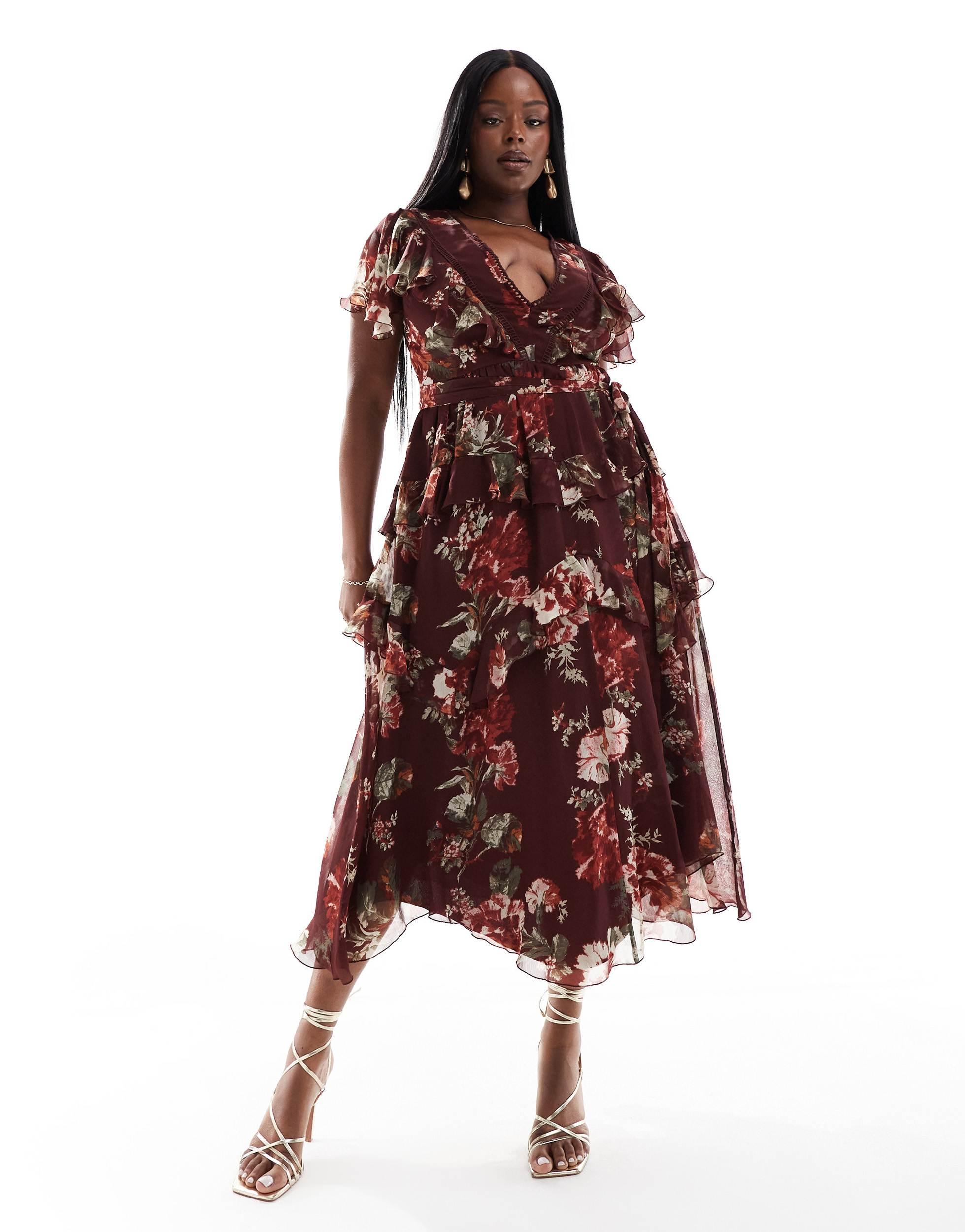 Asos robe bordeaux hotsell