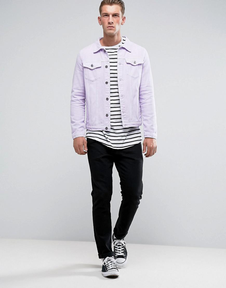 Liquor N Poker Plain Lilac Denim Jacket in Purple for Men | Lyst