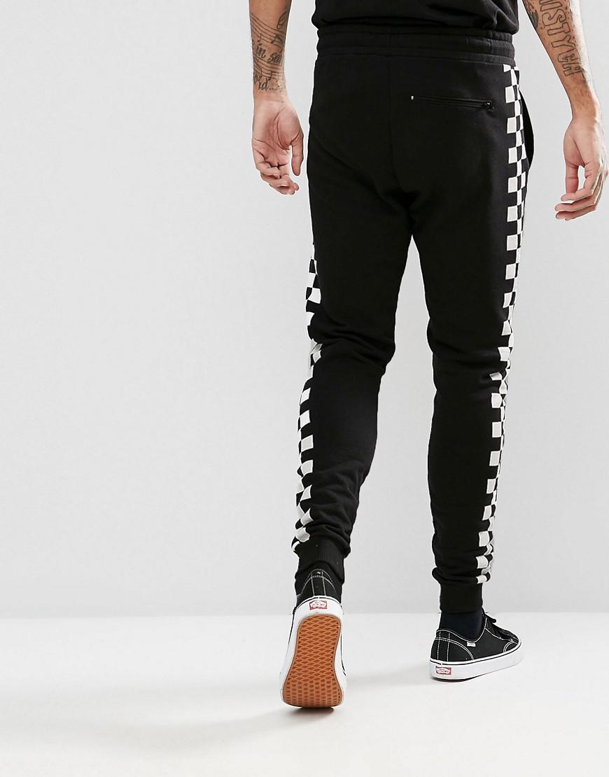 checkerboard joggers mens