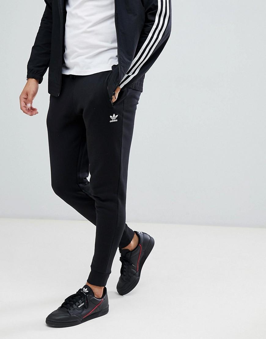 adidas Originals Joggers With Logo Embroidery in Black for Men - Lyst