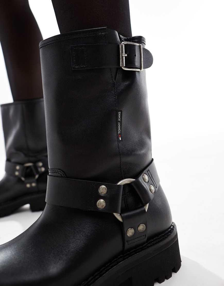 Tommy Hilfiger Urban Biker Boots in Black Lyst UK