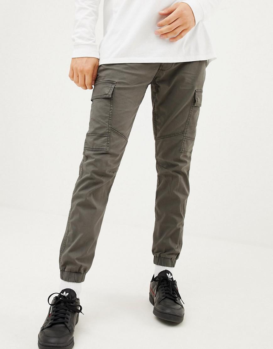 Denim Slim Fit Cargo Trousers In Grey Gray for Men Lyst
