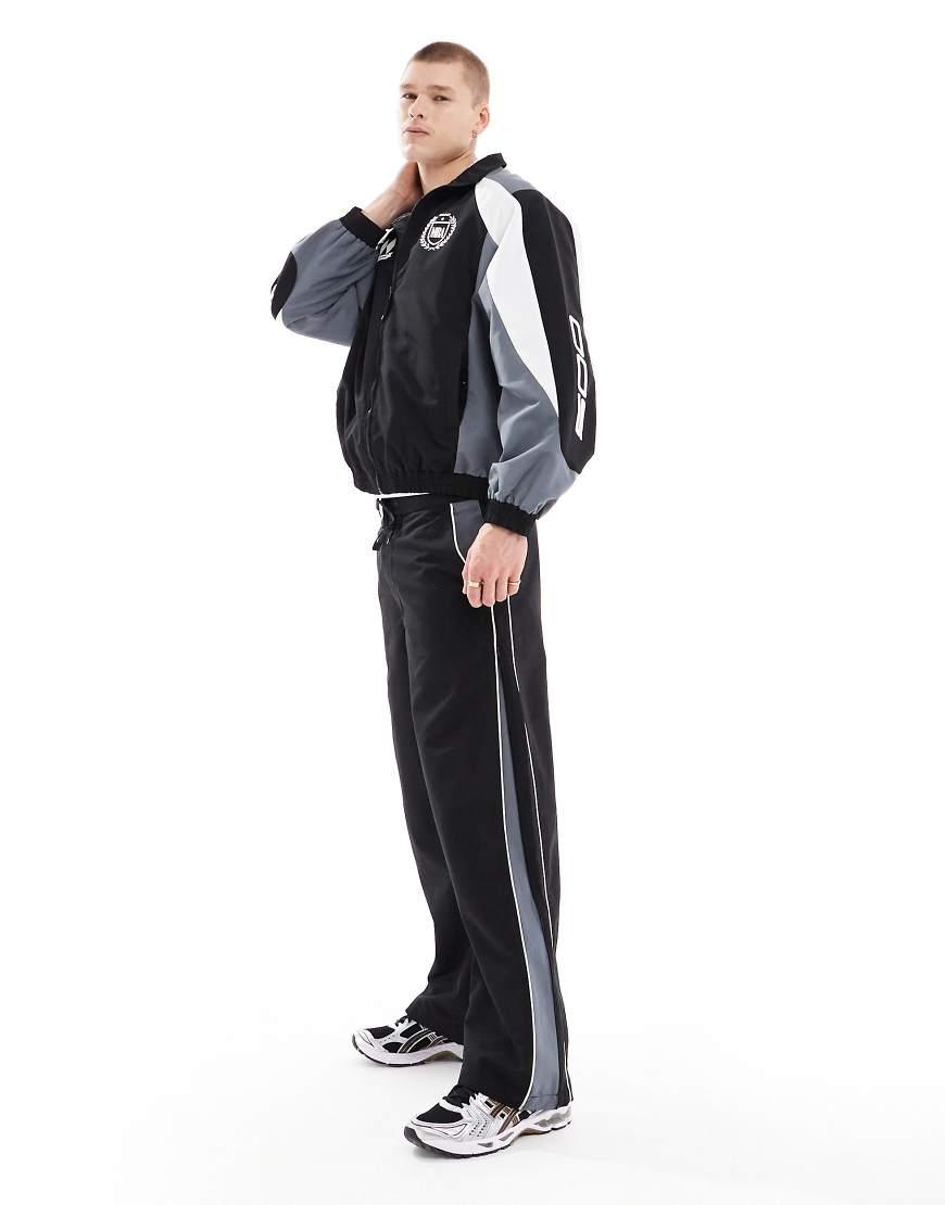 Bershka Sporty Panel Tracksuit Pants in Black for Men Lyst UK