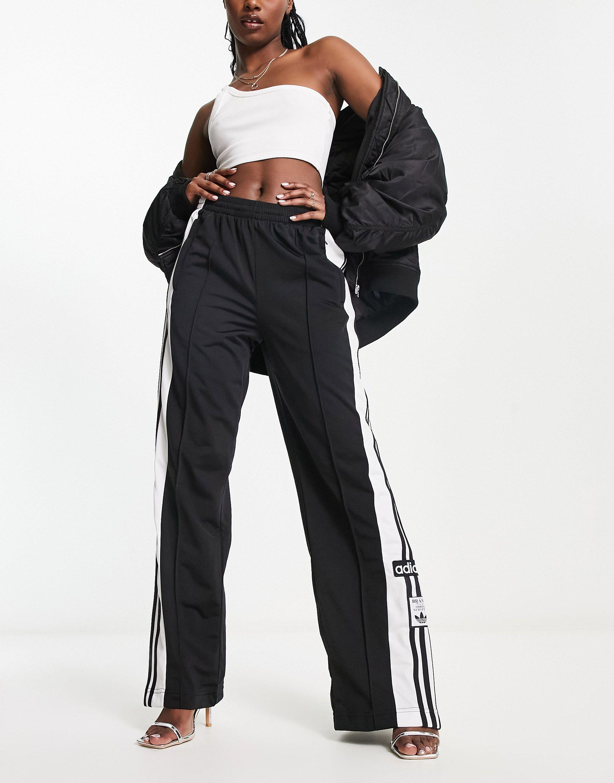 adidas Originals Adibreak Side Popper Track Pants in Black | Lyst UK