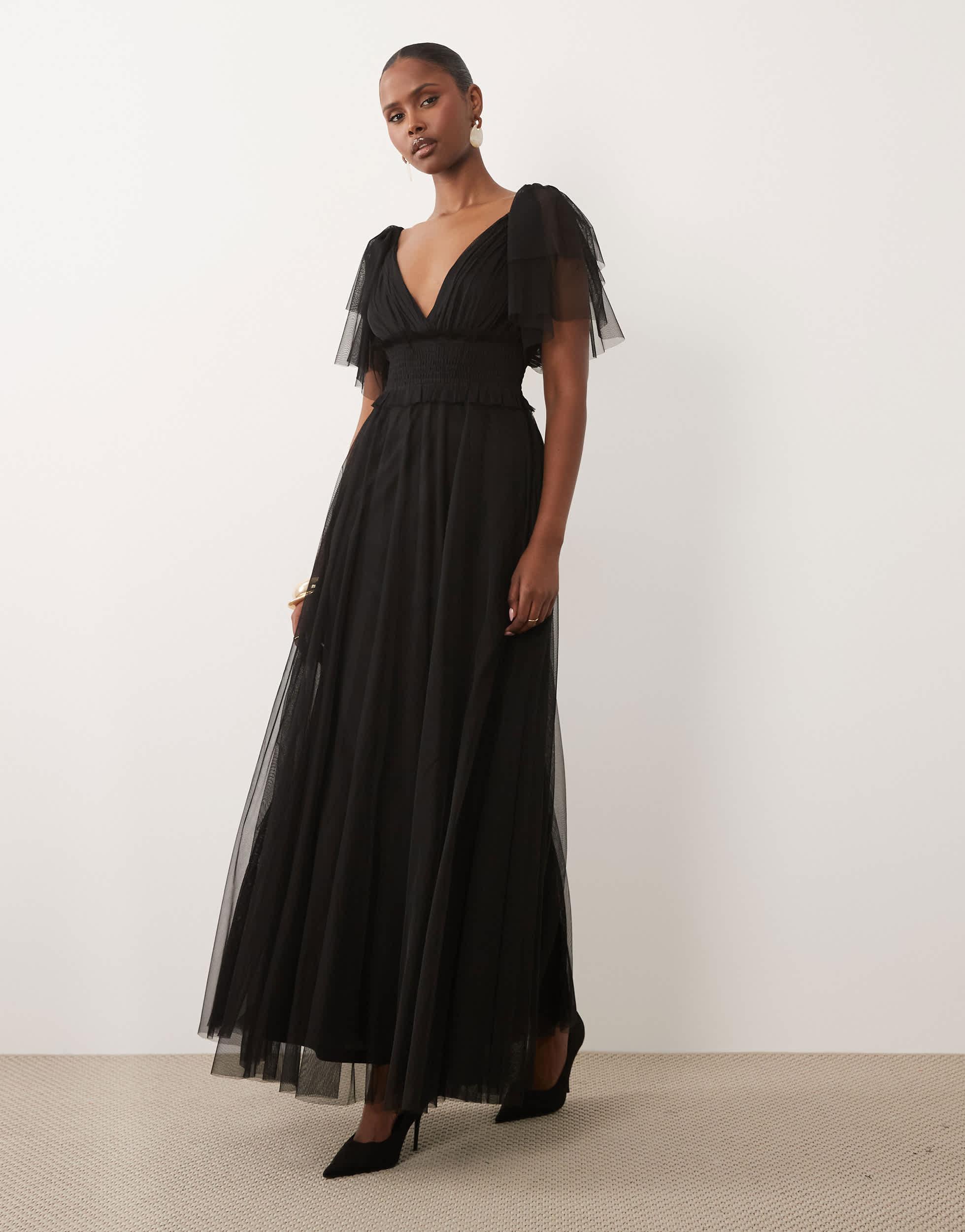 lace and beads tulle maxi dress Natalia's Stunning Autumnal Tulle Maxi Dress