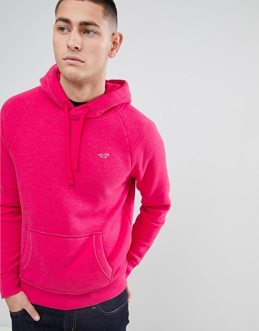 hollister pink mens hoodie