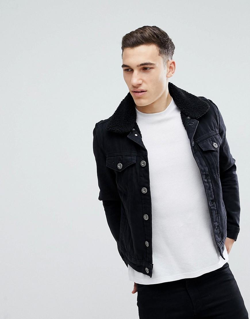 river island borg denim jacket