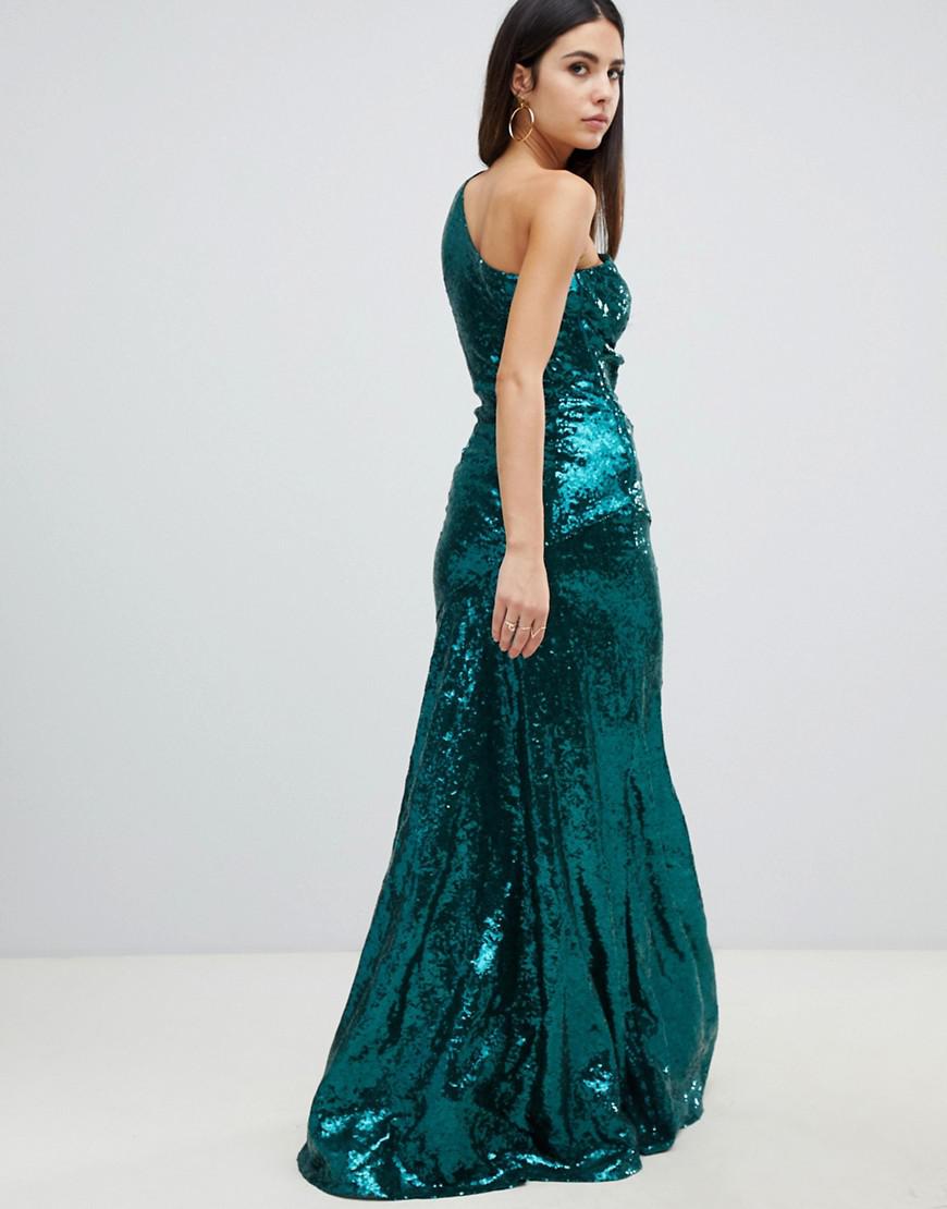 emerald green sequin maxi dress