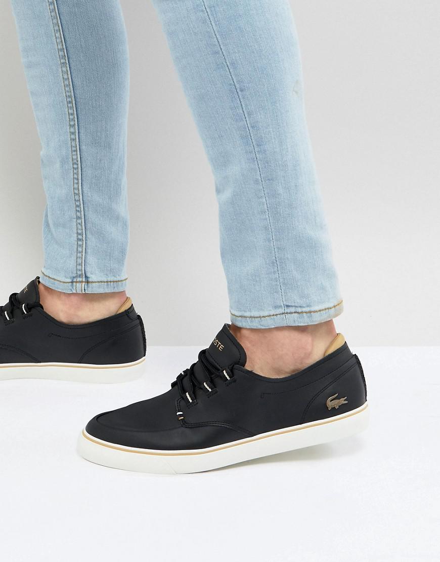 Lacoste Esparre Deck Trainers in Black 