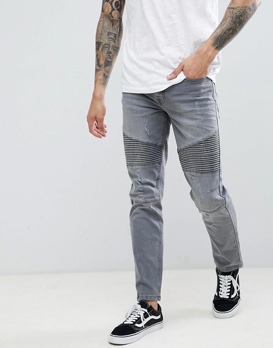skinny fit biker jeans