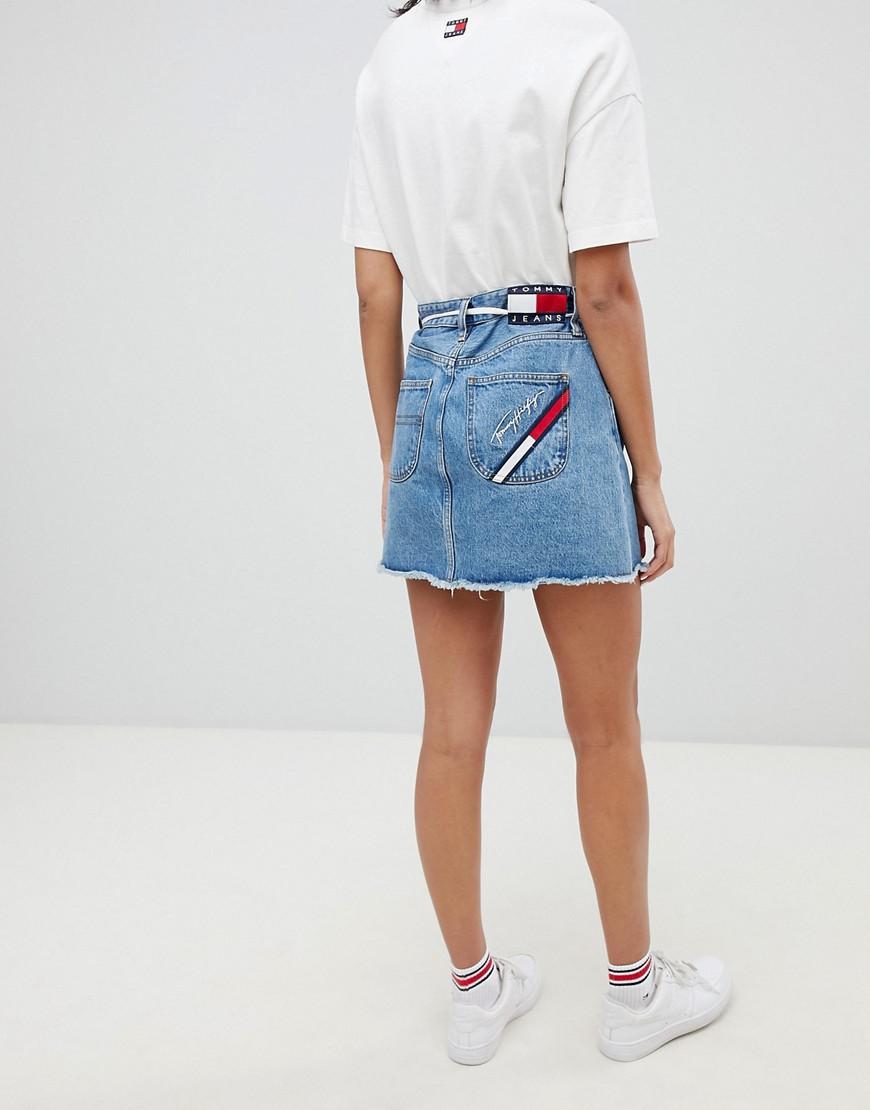 Tommy Hilfiger Tommy Jean 90s Capsule 5.0 Denim Skirt in Blue | Lyst