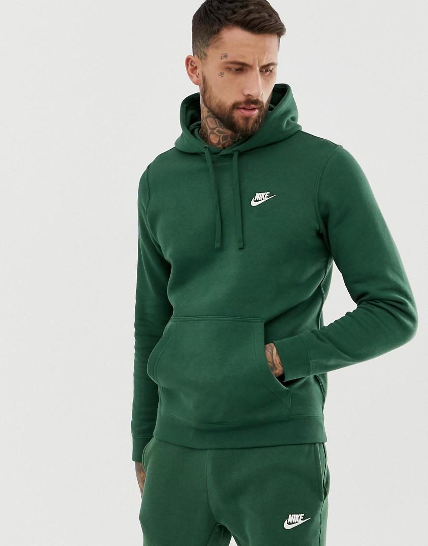 nike hoodie green mens