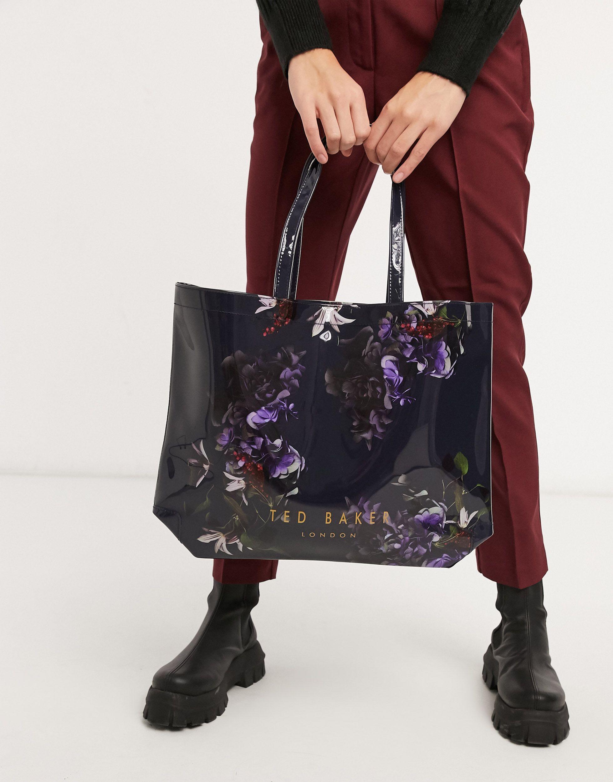 Ted Baker Nimscon Pomegranate Floral Large Icon Bag in Navy (Blue) | Lyst  Canada